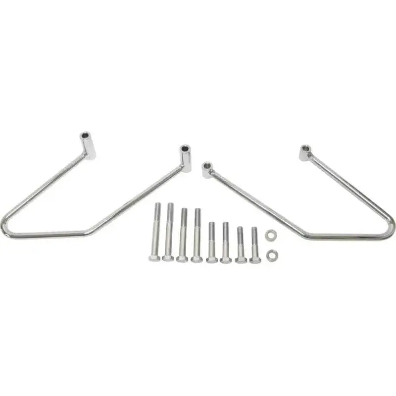 05-218 Saddlebag Supports Chrome Late Softail
