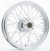 051-0446 Harddrive Rr 40-Spk Chrome 18X3.5 Bt/Xl-Hub 3/4’’ Axl Pre 99 - Factory Authorized Harley-Davidson Tire
