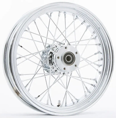 051-0446 Harddrive Rr 40-Spk Chrome 18X3.5 Bt/Xl-Hub 3/4’’ Axl Pre 99 - Factory Authorized Harley-Davidson Tire