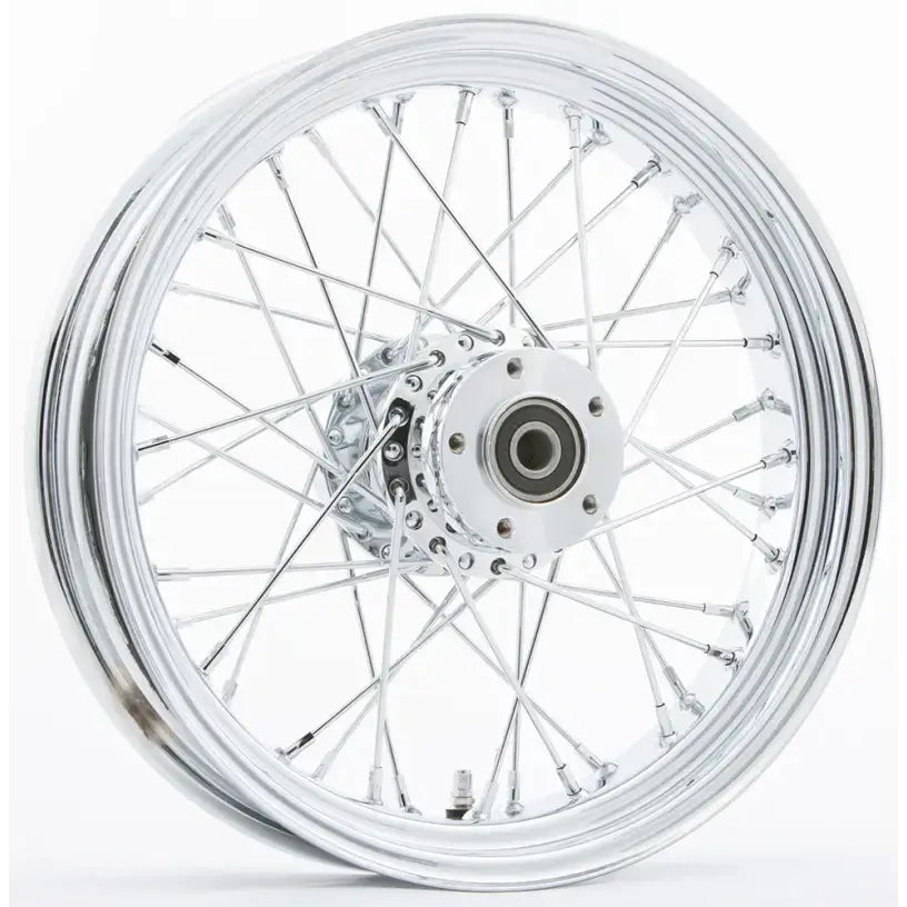 051-0446 Harddrive Rr 40-Spk Chrome 18X3.5 Bt/Xl-Hub 3/4’’ Axl Pre 99 - Factory Authorized Harley-Davidson Tire