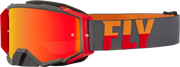 Fly Racing Fly Racing 37-51894 Zone Pro Goggle Grey/Red Red Mirror/Amber Lens