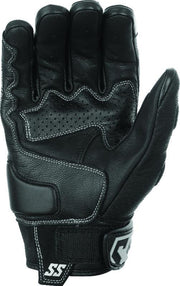Speed and Strength 892325 Speed and Strength Twist of Fate Leather Gloves Black/White - Small - 892325