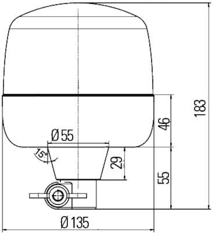 Hella 010979011 Hella Led Lamp 12/24V Amber Flex Mounting 2Rl
