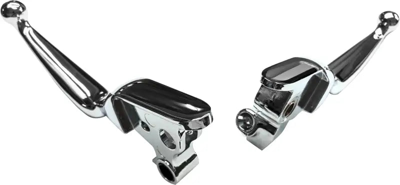 053814 Smooth Lever Set Chrome Flt 08 13 W/Cable Clutch - Custom Levers