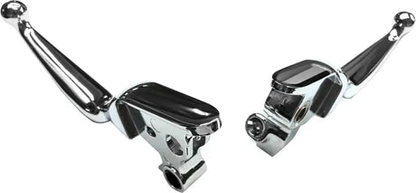 053814 Smooth Lever Set Chrome Flt 08 13 W/Cable Clutch - Custom Levers