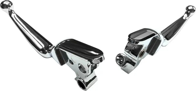 053814 Smooth Lever Set Chrome Flt 08 13 W/Cable Clutch - Custom Levers