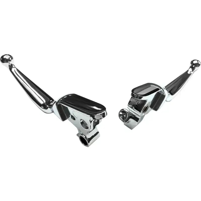 053814 Smooth Lever Set Chrome Flt 08 13 W/Cable Clutch - Custom Levers