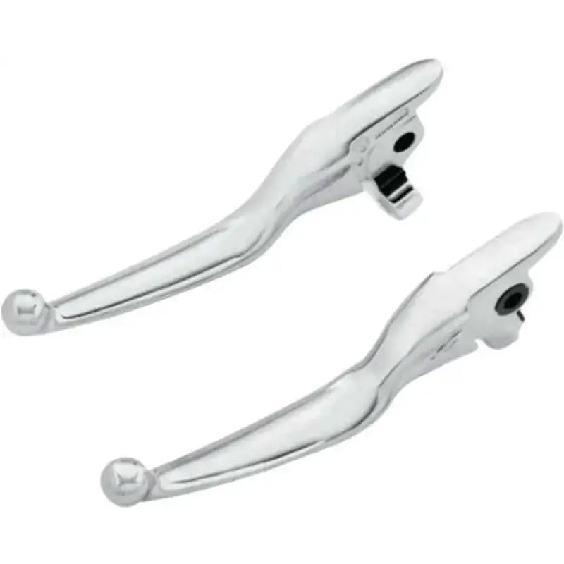 053884 Smooth Chrome Lever Set Flt 17 Up Except Tri Glide