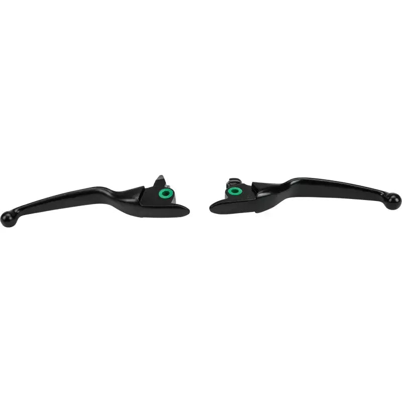 053885 Smooth Black Lever Set Flt 17 Up Except Tri Glide