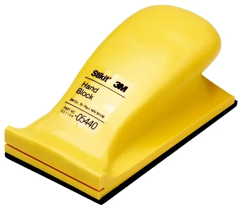 Yellow hand sanding block for 3M Part 05440 offering efficient performance and unmatched durability