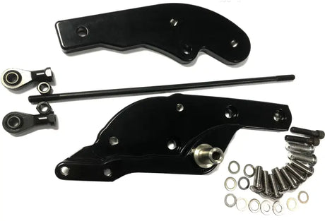 Black metal linkage assembly for 056319 Forward Control Extension Kit for 18 Up Softail