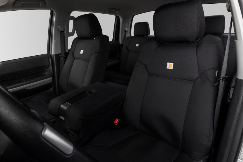 Covercraft 19-21 Chevrolet Silverado Carhartt PrecisionFit Custom Front Row Seat Covers - Blk