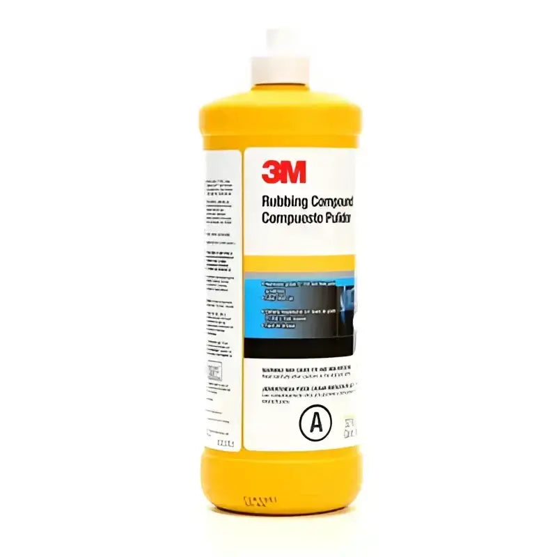 Yellow bottle of rubbing compound.
