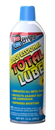 Berryman 0612 Professional Total Lube aerosol can, 12 oz, high-performance rust and corrosion inhibitor lubricates all metal parts.