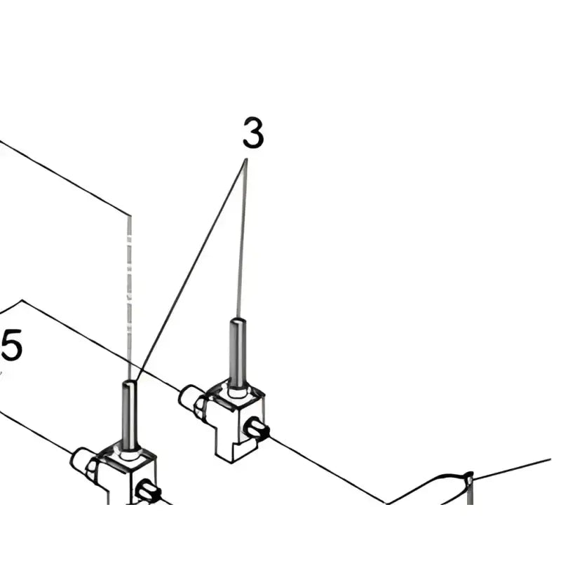 Diagram of stove burner valve and burner valve cover plate for Suburban Stove Burner Valve