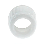 White cylindrical bearing race for PEX nut and Elkhart Supp piping systems