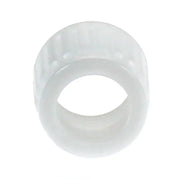 White cylindrical bearing race for PEX nut and Elkhart Supp piping systems