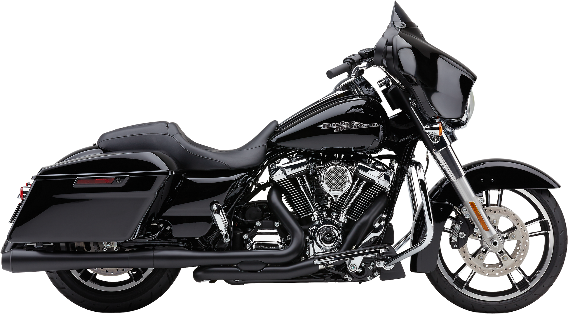 Cobra El Diablo 4" Slip-On Exhaust 6208RB - Black Slip-ON FLH FLT 17-24