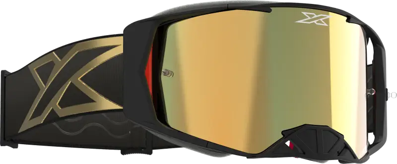 067-12001 EKS Brand Lucid Goggle Black/Gold Gold Mirror Lens - Eyewear
