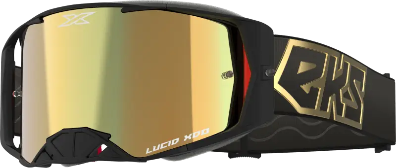067-12001 EKS Brand Lucid Goggle Black/Gold Gold Mirror Lens - Eyewear