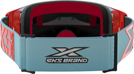 067-12035 EKS Brand Lucid Caliber Goggle Light Blue Gold Mirror Lens - Eyewear