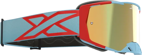 067-12035 EKS Brand Lucid Caliber Goggle Light Blue Gold Mirror Lens - Eyewear