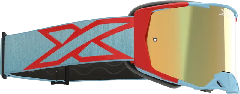 067-12035 EKS Brand Lucid Caliber Goggle Light Blue Gold Mirror Lens - Eyewear