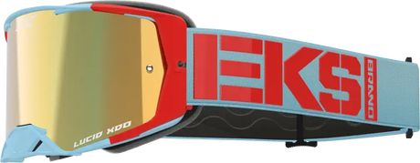 067-12035 EKS Brand Lucid Caliber Goggle Light Blue Gold Mirror Lens - Eyewear