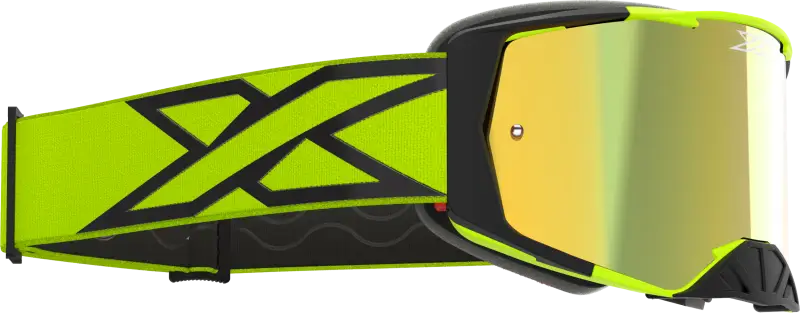 067-12040 EKS Brand Lucid Caliber Goggle Flo Yellow Gold Mirror Lens - Eyewear