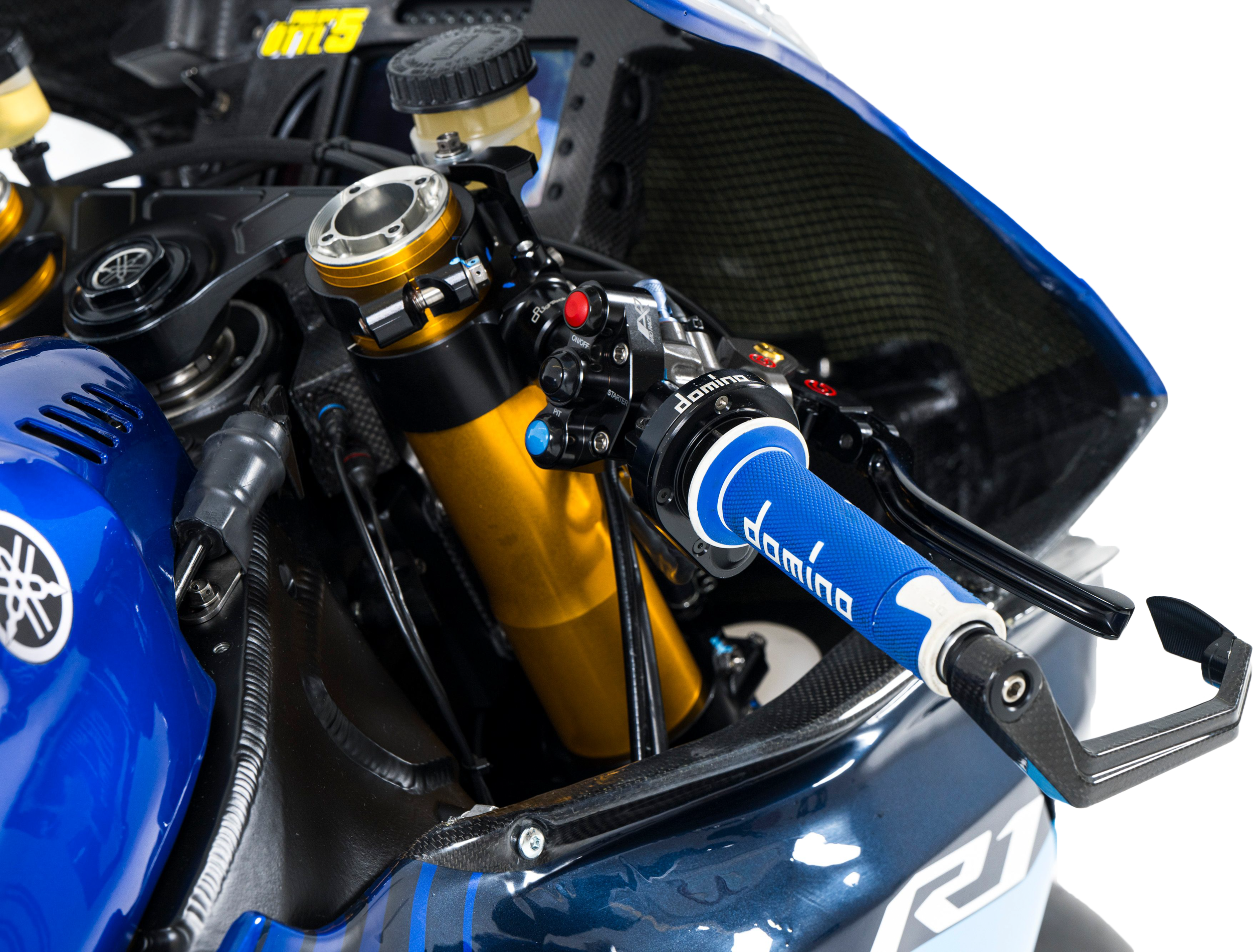 A450 Road Racing Grips Blue/White Pair