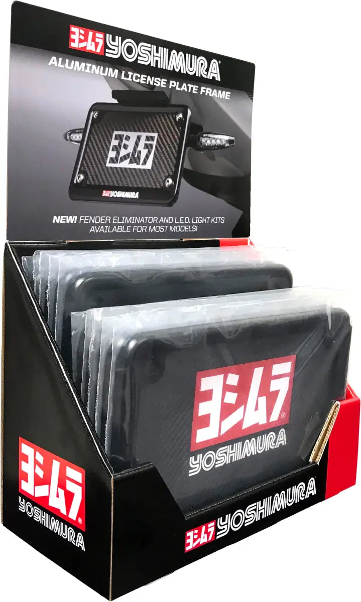 070BG-POP-K Yoshimura License Plate Frame Black 10/Pk Pop 