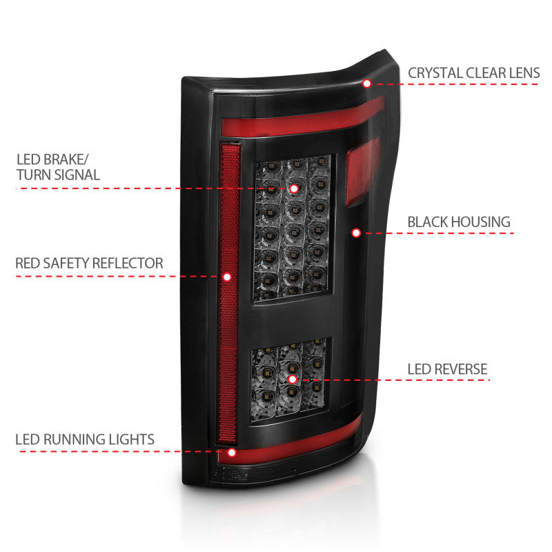 ANZO 311294 ANZO 15-17 Ford F-150 LED Taillights - Smoke