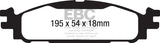 EBC 13+ Ford Taurus 2.0 Turbo Redstuff Front Brake Pads