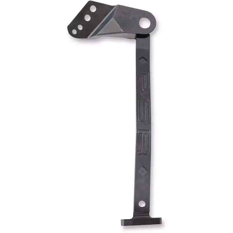 Black metal door stop for off-road riders, adjustable length forged aluminum kick stand