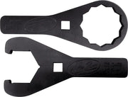 Black motorcycle axle wrench set with two tools for 08-0479 Axle Wrench Set 45.5mm & 56mm