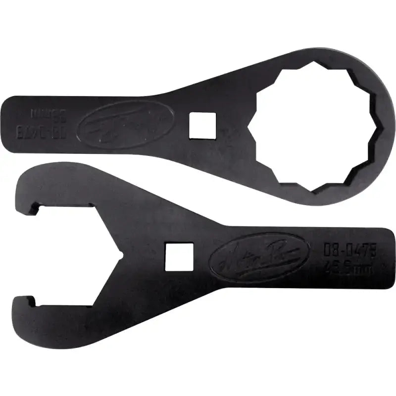 Black motorcycle axle wrench set with two tools for 08-0479 Axle Wrench Set 45.5mm & 56mm