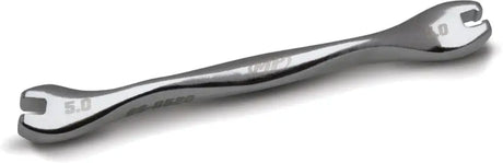 Motion Pro Spoke Wrench Ergo 5.0Mm 08-0520, ergonomic handle, polished finish, laser engraved markings.