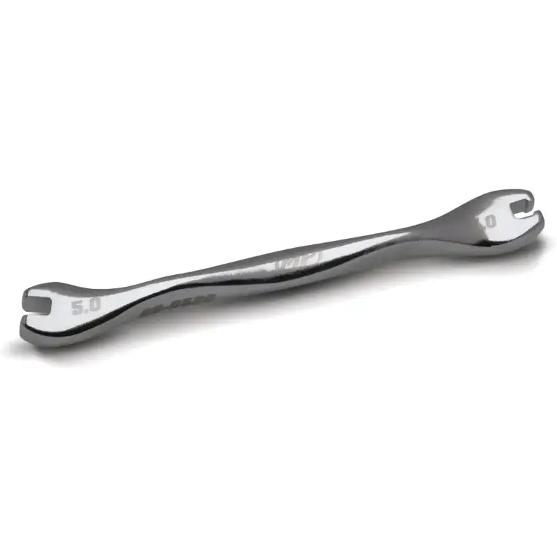 Motion Pro Spoke Wrench Ergo 5.0Mm 08-0520, ergonomic handle, polished finish, laser engraved markings.