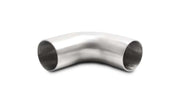 Vibrant 13342 Vibrant 1.5in OD 2.75in Tangent Length T304 SS 90 Deg Mandrel Bend w/Extended Leg Length - 13342
