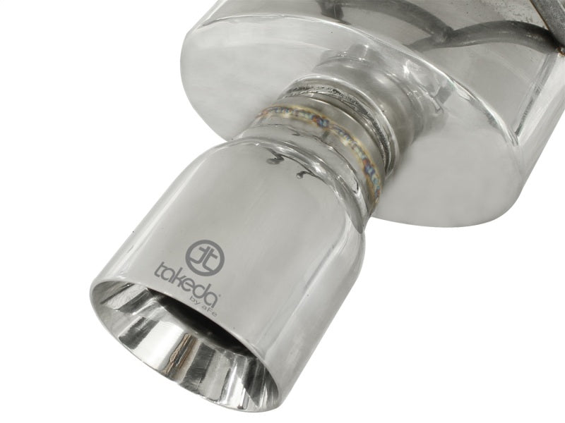 aFe 49-36610 aFe Takeda Exhaust 2.5in Dia 304SS Axle-Back w/Polished Tip 06-11 Honda Civic EX Sedan L4 1.8L