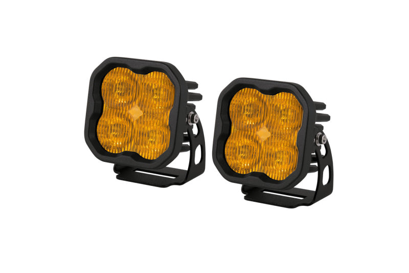 Diode Dynamics SS3 LED Pod Max - Yellow SAE Fog Standard (Pair) - DD6492P