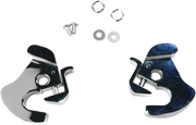 Chrome-plated metal latch hardware from the 086097 Repl Latch Kit for Detachable Side Plates