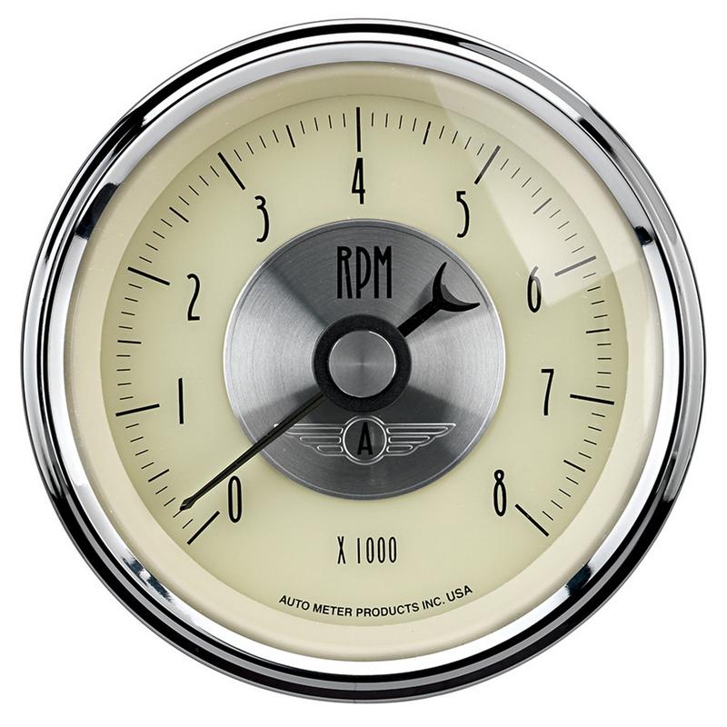 AutoMeter 2087 AutoMeter Gauge Speedo 3-3/8in. 120MPH Elec. Program W/Lcd Odo Prestige Antq. Ivory - 2087