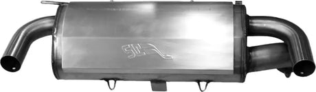 Stainless steel dual exhaust muffler for 09-109 Perf S/O Pol 900 Rzr Xp, performance slip-on muffler