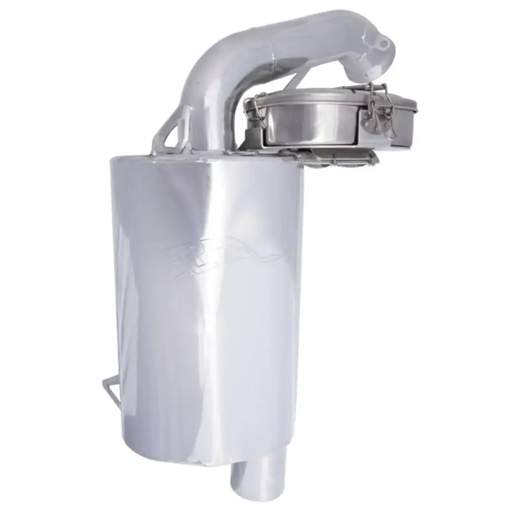 Polished metal silencer w trail for Trail Chef Mount on 09-341 Silencer W Trail S D