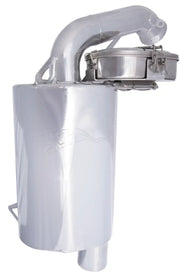 Polished metal silencer w trail for Trail Chef Mount on 09-341 Silencer W Trail S D