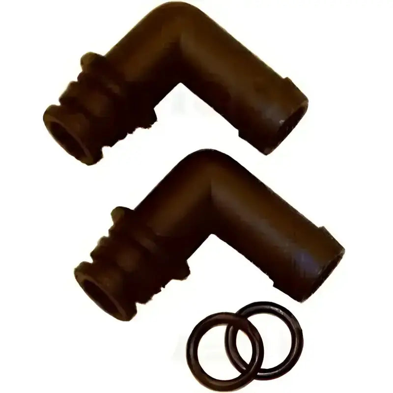 09-46939 Johnson Pump Klicktite Port Conn 90Deg 3/4" Hose, marine plumbing connector, durable, easy installation, reliable 90-degree hose routing, two pieces with O-rings.