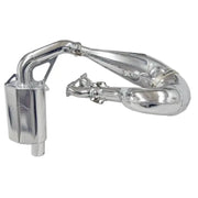 Chrome-plated snowmobile exhaust pipe and muffler with SLP advanced silencing tech