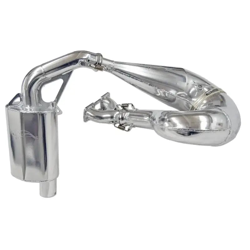 Chrome-plated snowmobile exhaust pipe and muffler with SLP advanced silencing tech