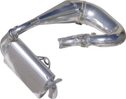 Shiny chrome single pipe expansion chamber and silencer for RV parts & accessories or truck parts
